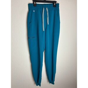 FIGS Technical Collection Teal Blue Jogger Scrub Pants Women's Small